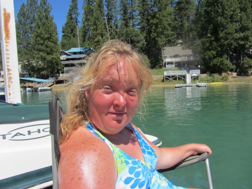 Melissa soaking up the sun 