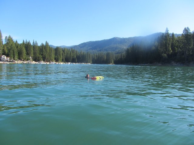 Jonny trying wake boarding 