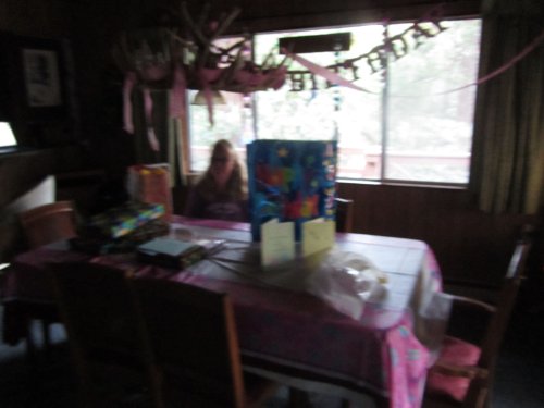 Melissa opening birthday presents 