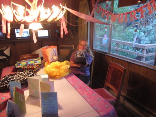 Melissa opening birthday presents 