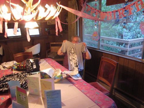 Melissa opening birthday presents 