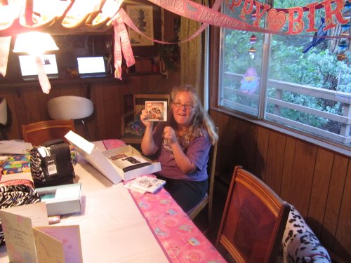 Melissa opening birthday presents 