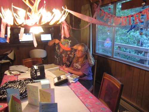 Melissa opening birthday presents 