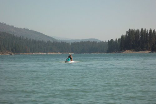 Dad returning from ride 