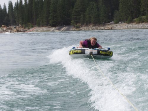 Melissa riding the wake 