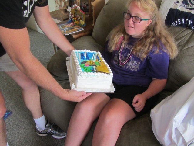 Making a wish and blowing out candles 