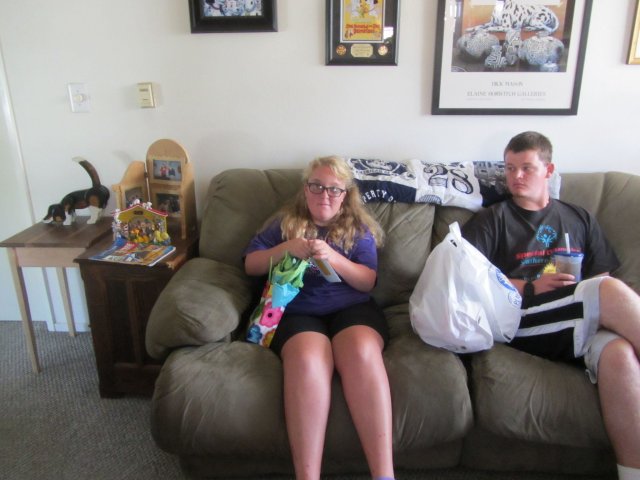 Melissa opening presents 