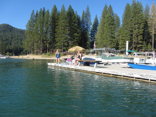 Girls on dock 