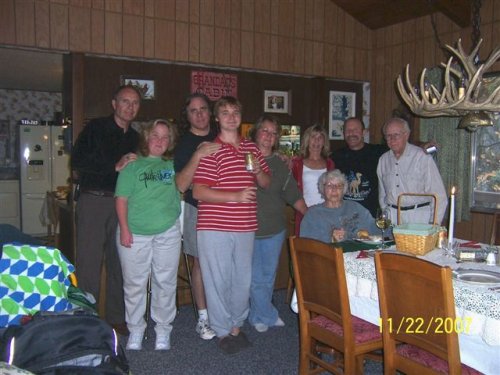 The family together before dinner 