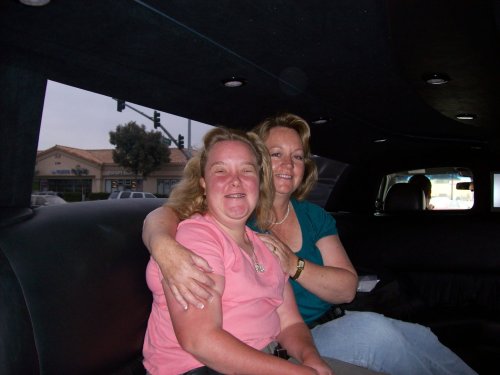 Melissa & mom in limo 