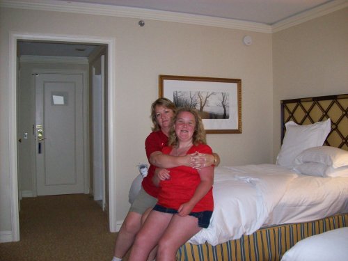Mother & daughter in our hotel suite 