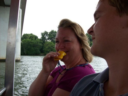 Mom with duck call 