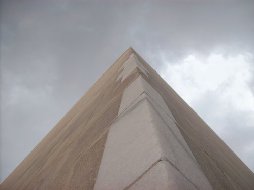 Looking up the Washington Monument 