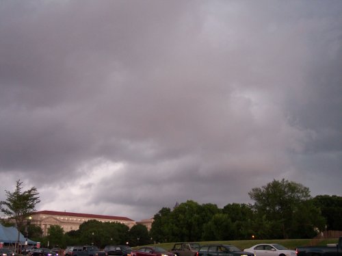 Rain over the mall in DC 