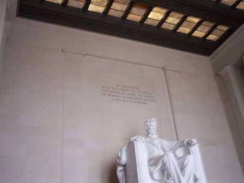 Inside the Lincoln Memorial 