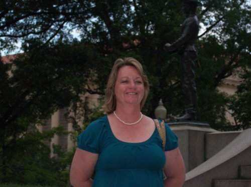 Lori by General Sherman memorial 