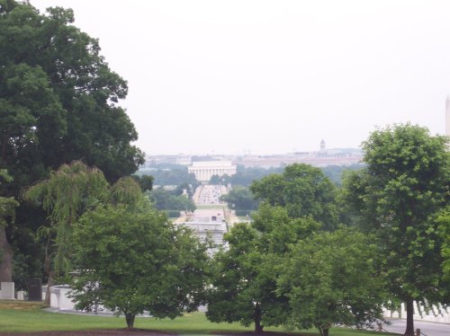 View of Lincoln Memorial from  the Arlington National Cemetary 