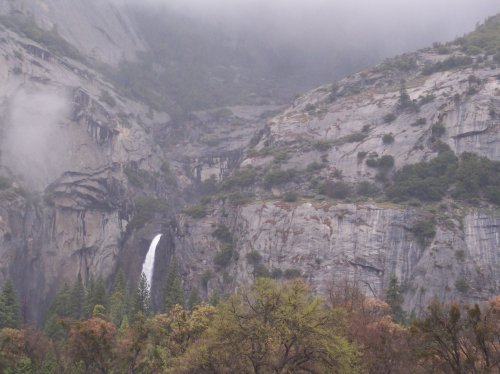 Girls by raging Merced river 