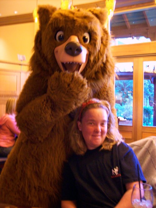 Melissa & Brother Bear at Storyteller's Cafe' - Disney's Grand Californian 