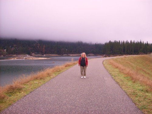 Melissa on the dam 