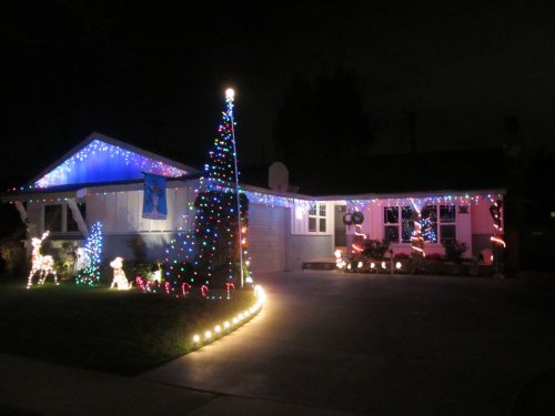 Our house and Christmas lights 