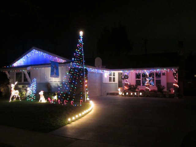 Our house and Christmas lights 