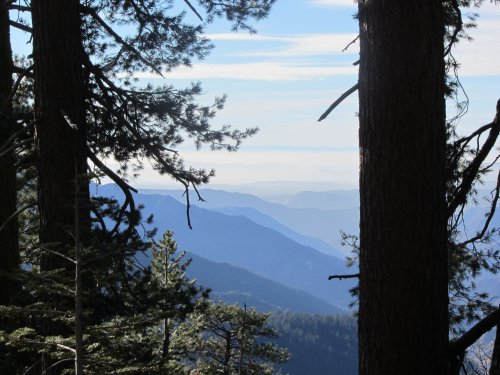 View west from Glacier Point road 