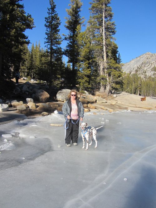 Lori and Lucky on ice 