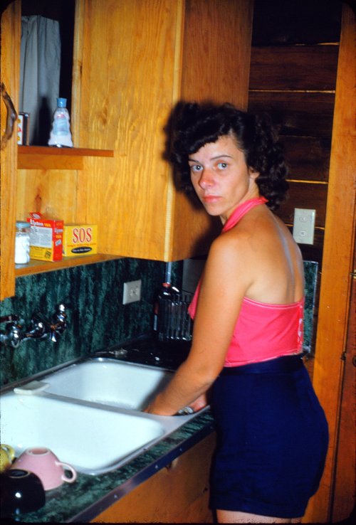 Dot in cabin kitchen 