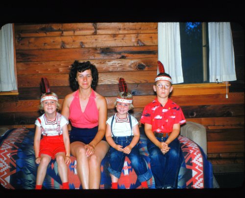 Family in cabin 