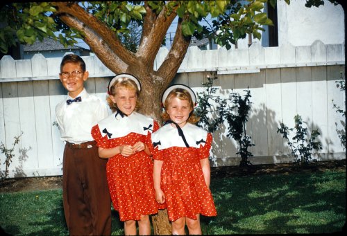 Children in backyard 