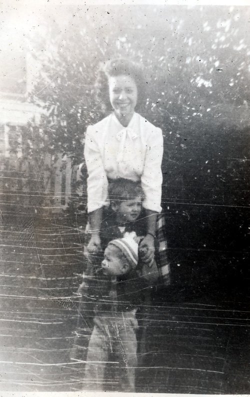 Children in backyard 