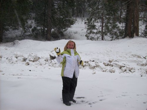 Melissa ready to launch a snowball 