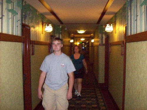 Jonny & Lori cruising the halls at the Grand Californian 